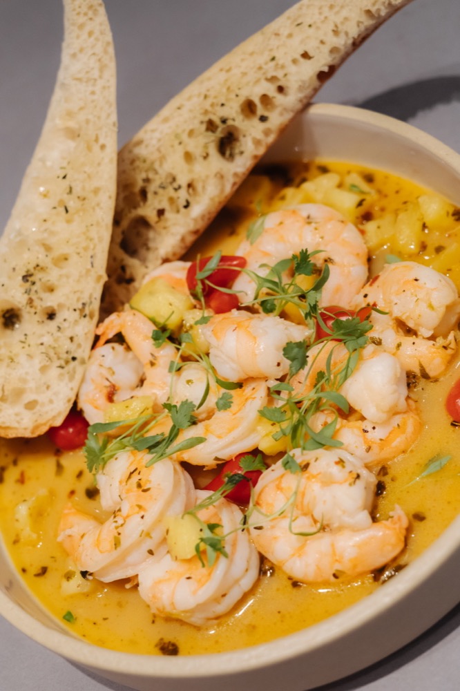 Shrimp dish served at Fathoms