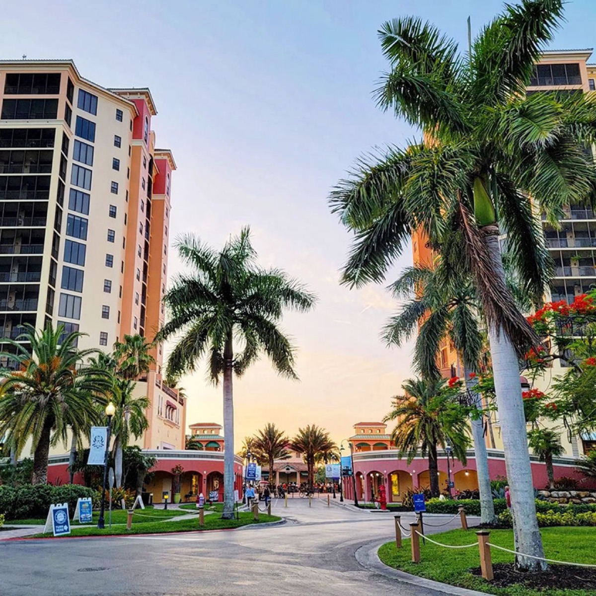 The marina entrance near Fathoms Restaurant